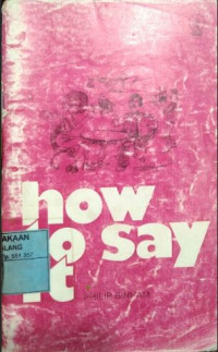 Image of How to Say it