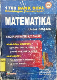 Image of 1700 Bank Soal Bimbingan Pemantapan Matematika untuk SMA / MA